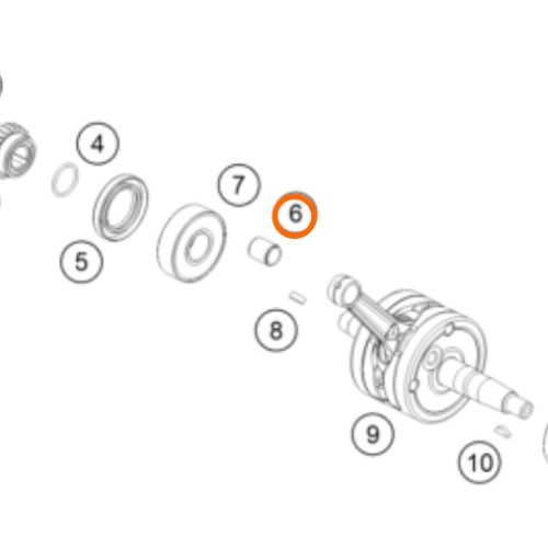 CANASTILLA DE PISTON 65 SX