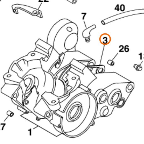 EMPAQUE DE CENTRO DE MOTOR 65 SX