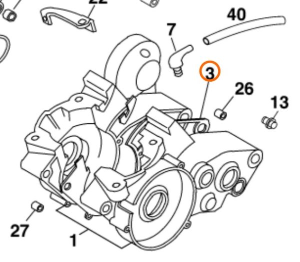EMPAQUE DE CENTRO DE MOTOR 65 SX