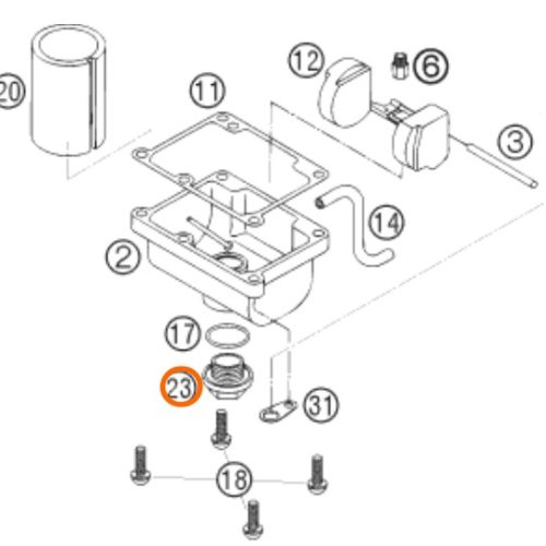 PERNO TAPON DE CARBURADOR 50/65 SX 97-08