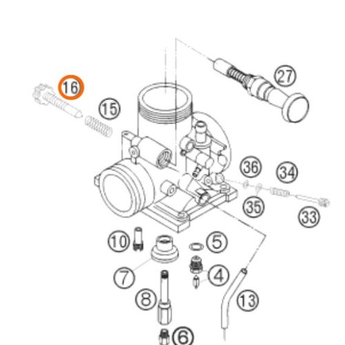 PERNO TOPE DE ACELERADOR