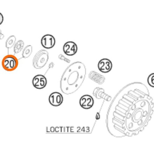 RODILLO AXIAL EMBRAGUE 65