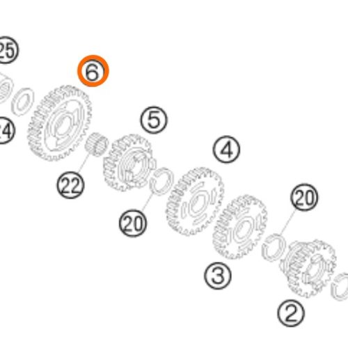 PIÑON DE 1RA 65 SX 02-07