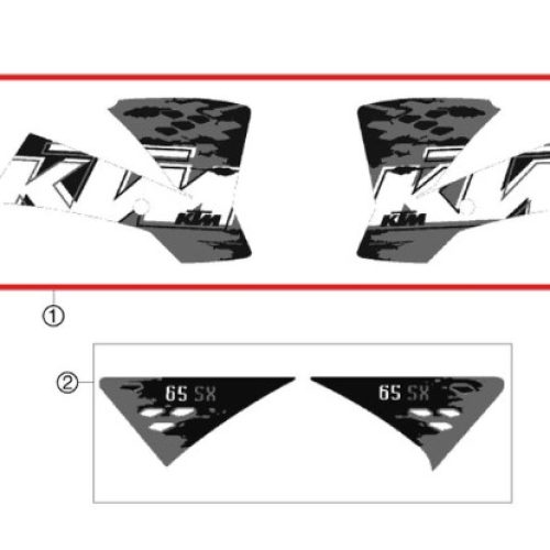 ADHESIVO DE SPOILER 65 SX 2008