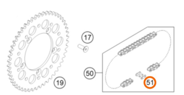 SEGURO DE CADENA 420 65 SX 03-22