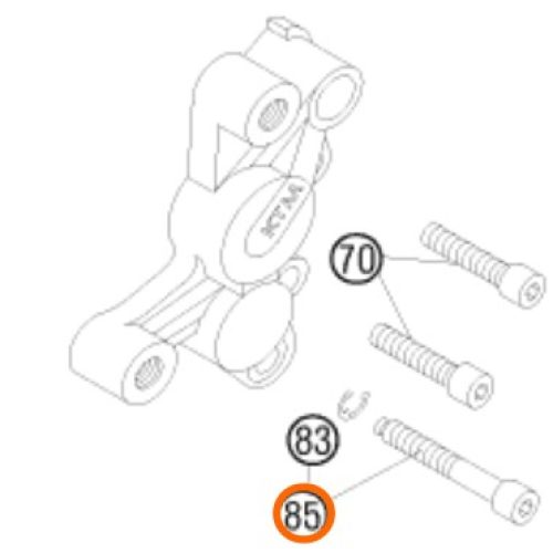PERNO DE BOMBA DE FRENO CON SEGURO