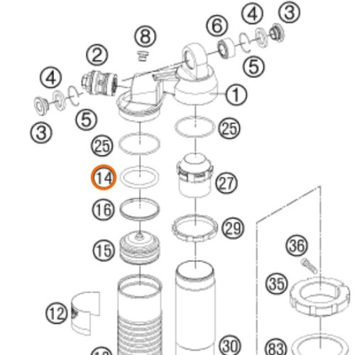 O RING DE PISTON DE AMORTIGUADOR 46180014