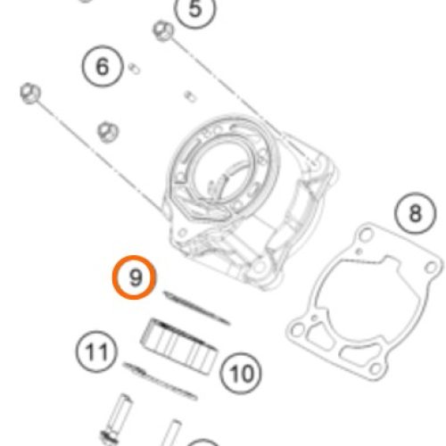 EMPAQUE DE BOCA DE ESCAPE 65 SX