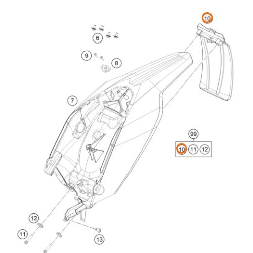 PROTECTOR DE AMORTIGUADOR 65 SX 09-11