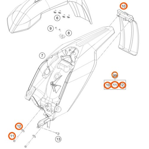 KIT DE SALPICADERA 65 SX 09-15