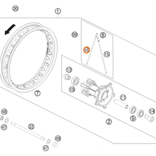 RADIO ARO 12 POSTERIOR 65 SX