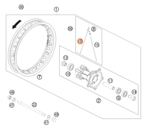 RADIO ARO 12 POSTERIOR 65 SX