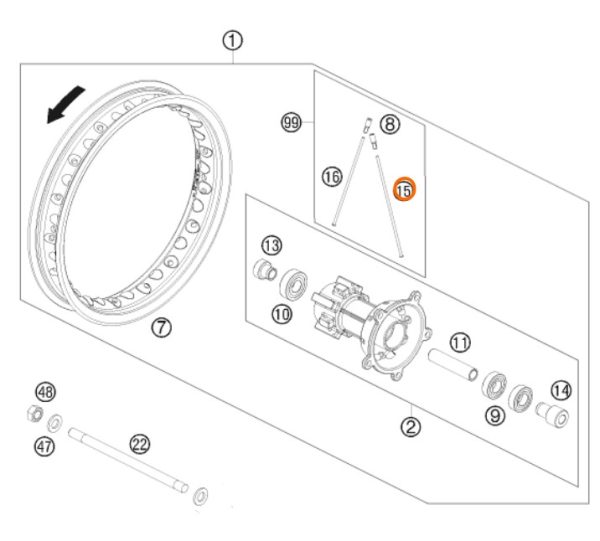 RADIO ARO 12 POSTERIOR 65 SX 09-10