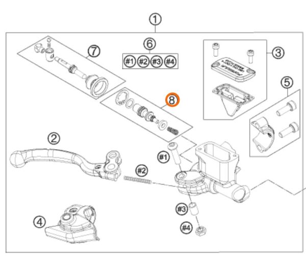 KIT DE REPARACION BOMBA DE FRENO