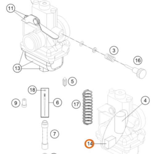 BOYA DE CARBURADOR 65 SX 09-19