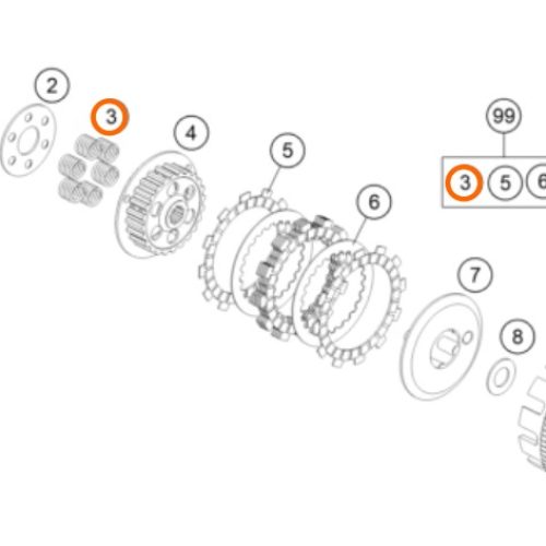 KIT DE SIMBRA DE EMBRAGUE 65 SX