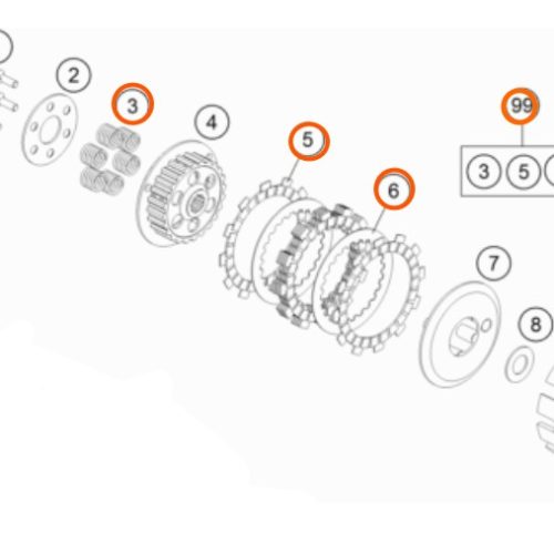 KIT DE EMBRAGUE 65 SX 09-19