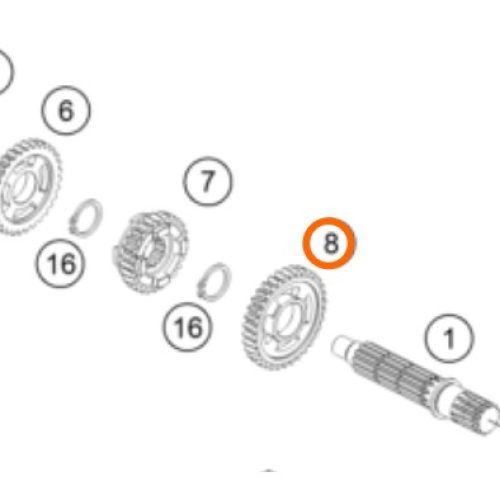 PIÑON DE 2DA 65 SX 10-11