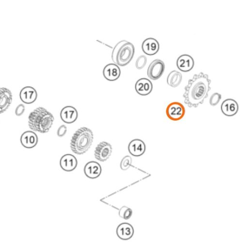 PIÑON MOTRIZ 13T 65 SX 09-15