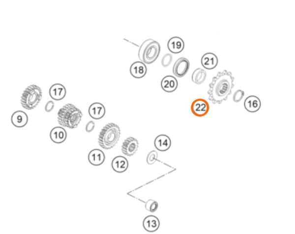 PIÑON MOTRIZ 13T 65 SX 09-15