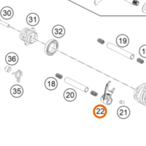 HORQUILLA DE CAMBIOS 65 SX 09-18