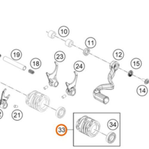 SELECTOR DE CAMBIOS 65 SX 09-16