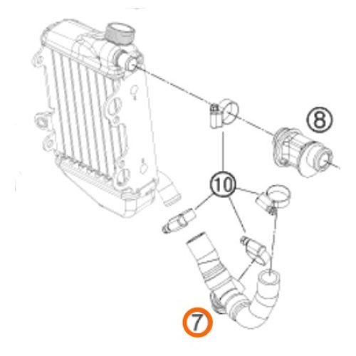 MANGUERA DE RADIADOR CONECTOR 65 SX 09-16
