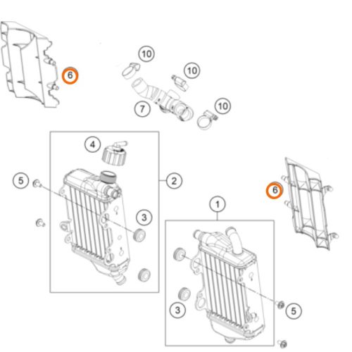 PROTECTOR DE RADIADOR 65 SX 09-19