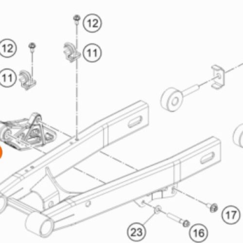 GUIA DE CADENA 50/65 SX 16-19