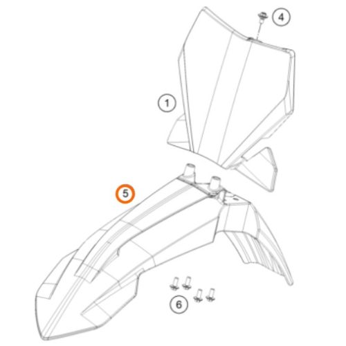 GUARDAFANGO DELANTERO 65 SX 18-20