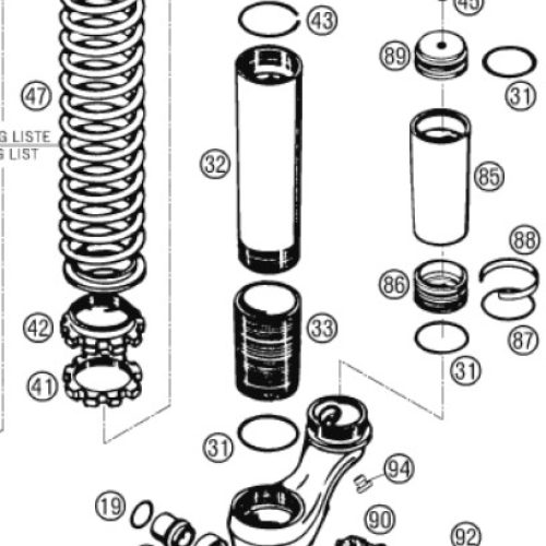 BUJE DE BAMORTIGUADOR 65/85 SX