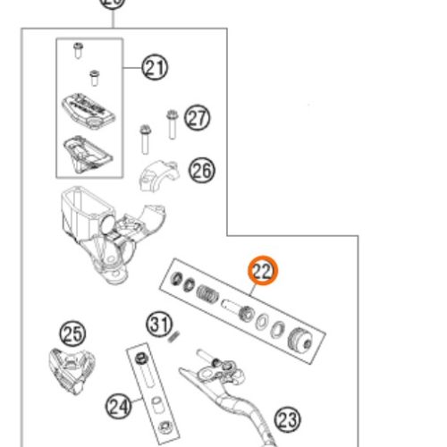 KIT DE REPARACION BOMBA DE EMBRAGUE 9.5MM 85 SX 13