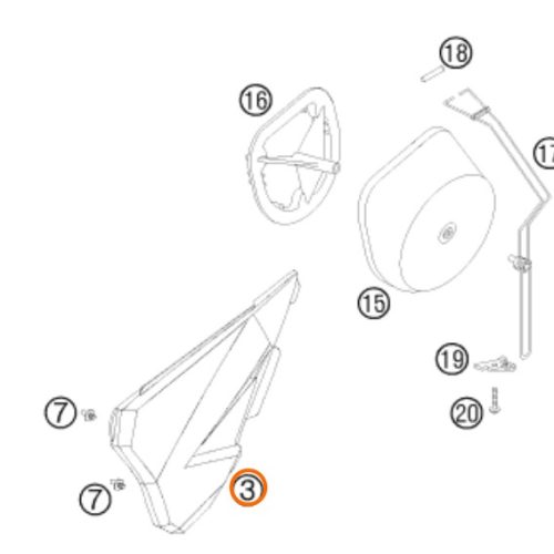 TAPA DE FILTRO DE AIRE 85 SX 03-12