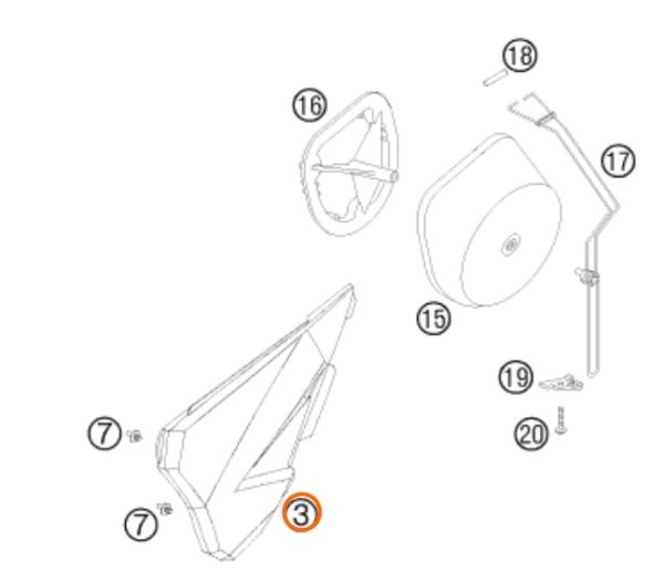 TAPA DE FILTRO DE AIRE 85 SX 03-12