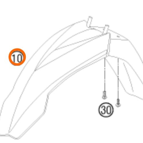 GUARDAFANGO DELANTERO 85 SX 04-13