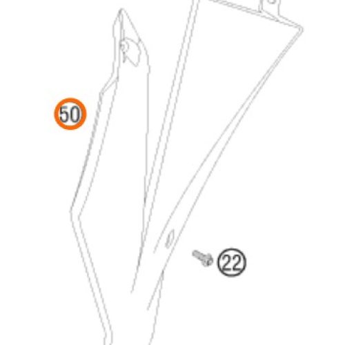 SPOILER IZQUIERDO 85 SX 2006