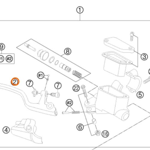 MANIGUETA DE FRENO 65/85 04-05