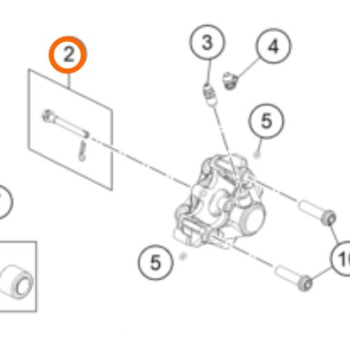 PERNO DE MORDAZA POSTERIOR CON SEGURO 85 SX 14-20
