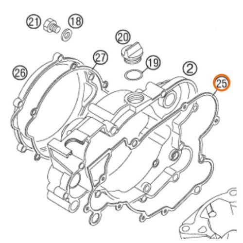 EMPAQUE DE TAPA DE EMBRAGUE 85 SX