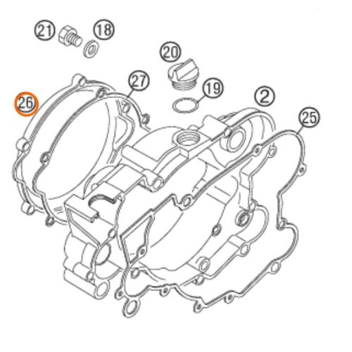 TAPA DE EMBRAGUE 85 SX 12-16