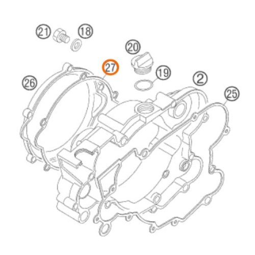 EMPAQUE DE TAPA DE EMBRAGUE 85 SX
