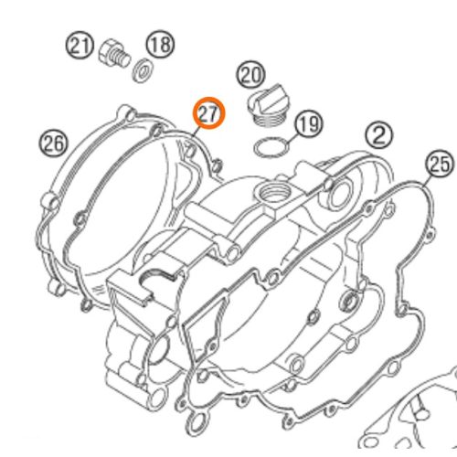 EMPAQUE DE TAPA DE EMBRAGUE 85 SX