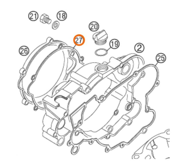 EMPAQUE DE TAPA DE EMBRAGUE 85 SX
