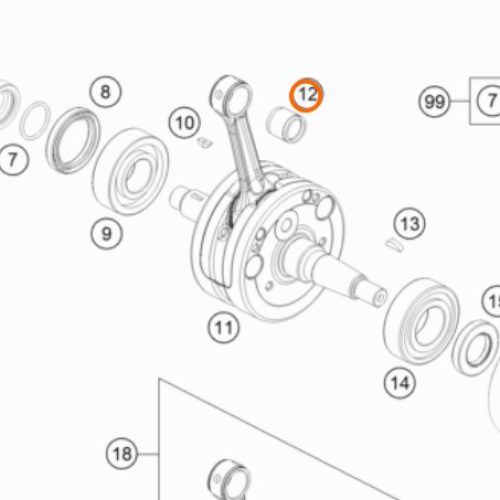 CANASTILLA DE PISTON 85 SX 06-21