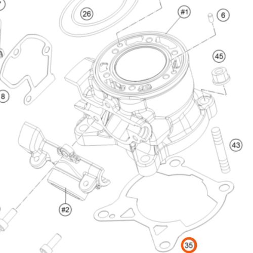 EMPAQUE DE BASE DE CILINDRO  2T 85 SX