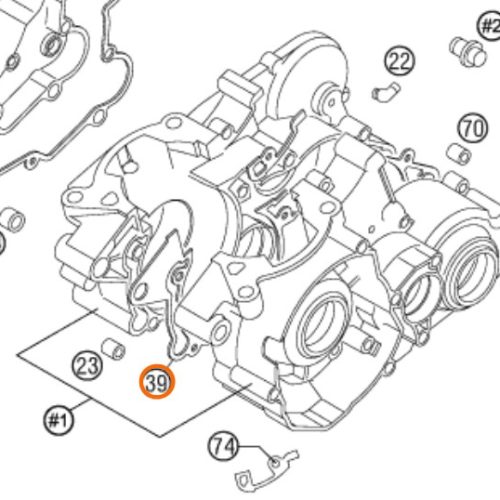 EMPAQUE DE CENTRO DE MOTOR 85 SX