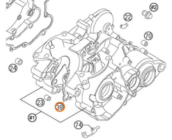 EMPAQUE DE CENTRO DE MOTOR 85 SX