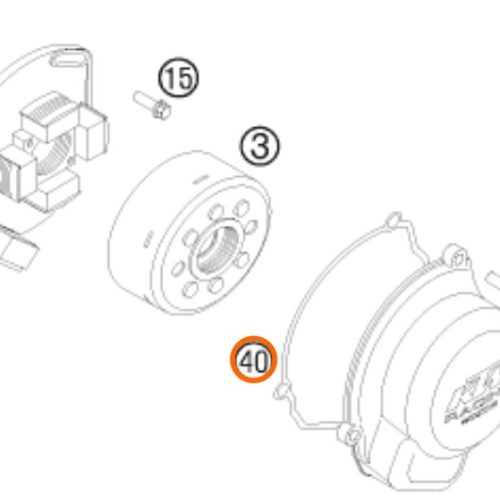EMPAQUE DE TAPA DE ENCENDIDO 85 SX