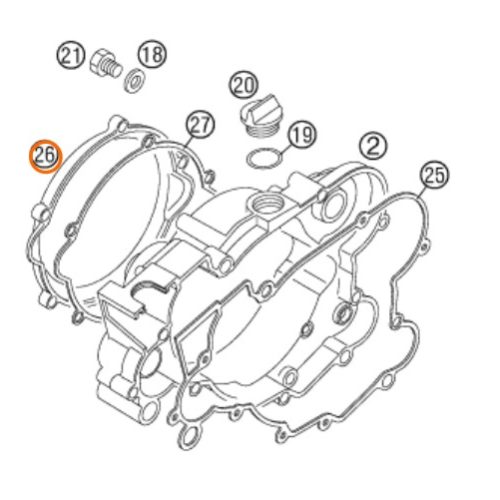 TAPA DE EMBRAGUE 85 SX 05-16
