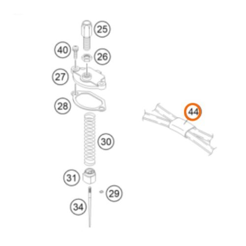 SOPORTE DE MANGUERAS DE CARBURADOR 85 SX